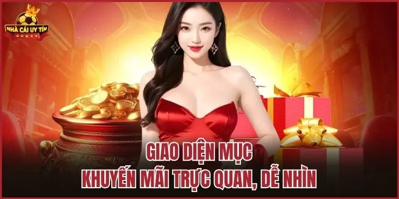 Giao diện mục khuyến mãi trực quan, dễ nhìn